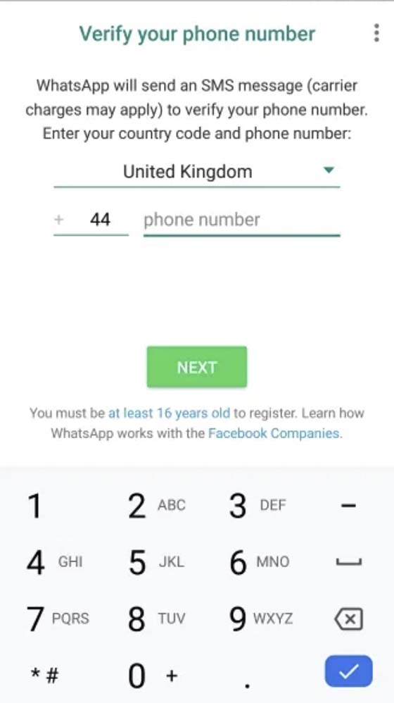 Telefon numarasına göre WhatsApp hesabı kurtarma
